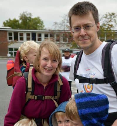Helen Usborne and Mark Braley and their four boys set out on the Chiltern 3 Peaks Challenge