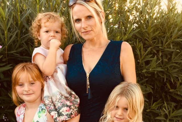 Danielle Jata-Hall with daughters Arijana, 7, Isla, 2, and Amelie, 5.