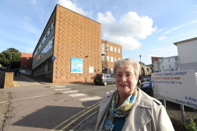 Hospital campaigner Edie Glatter outside Hemel Hempstead's Urgent Care Centre. ENGPNL00120131025134631