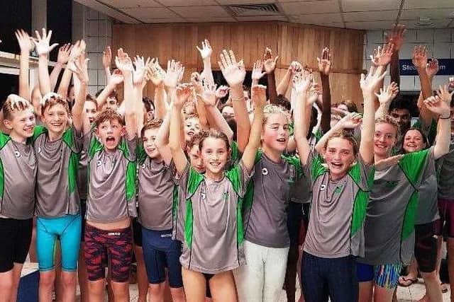 Some of Berkhamsted SC's young swimmers at the National Arena League meet in Enfield earlier this season.