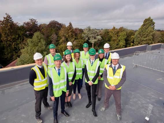 Topping out ceremony at Tring Park School