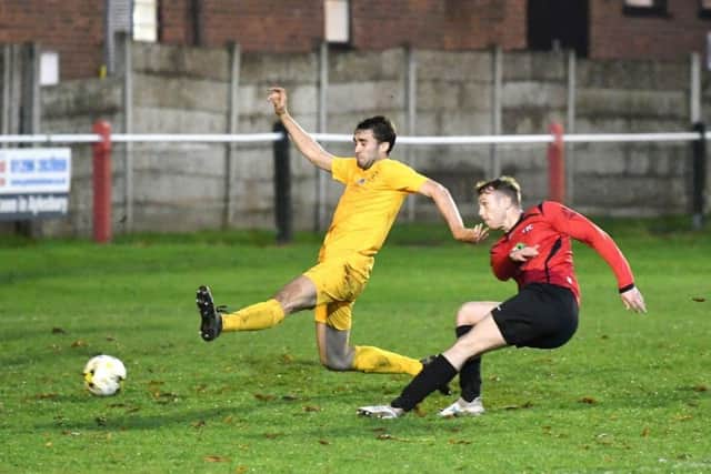 Elliot Gowards late strike took Tring back to the top of the table. (Picture by Colin Sturges).