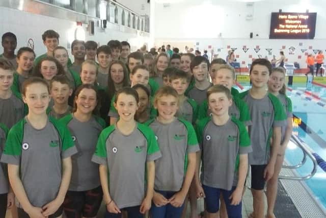 Berkhamsted Swimming Club members before round two of the National Arena League meet they hosted at Herts Sports Village in Hatfield on Saturday.