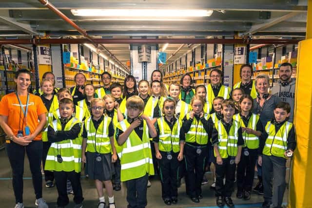 Youngsters go behind the scenes at Amazon