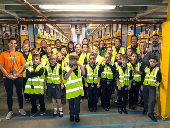 Youngsters go behind the scenes at Amazon