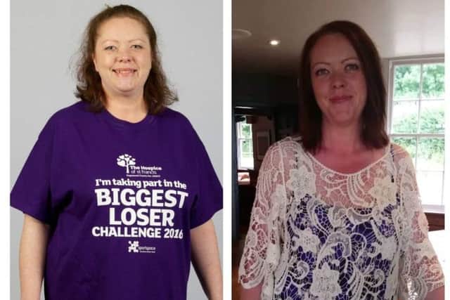 Lisa Walk before and after the Biggest Loser challenge