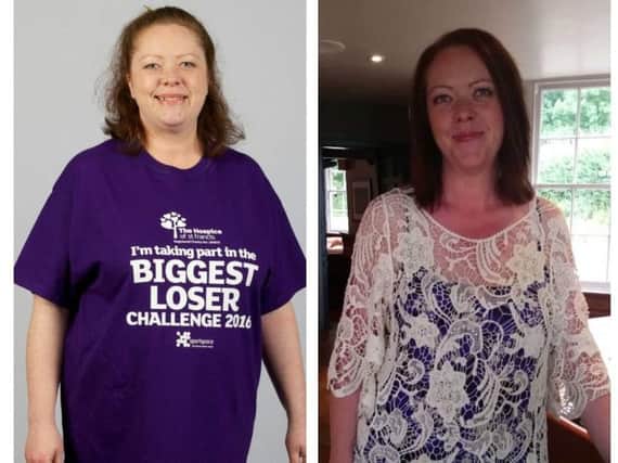 Lisa Walk before and after the Biggest Loser challenge