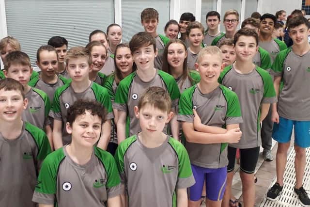 Berkhamsted Swimming Club's team at the first Herts Major League meet of the season at the weekend.