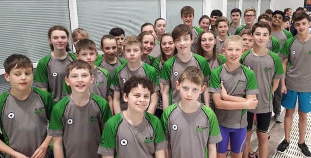 Berkhamsted Swimming Club's team at the first Herts Major League meet of the season at the weekend.