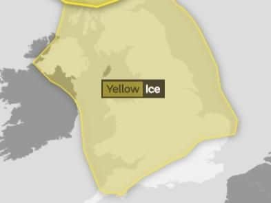 Yellow warning from Met Office