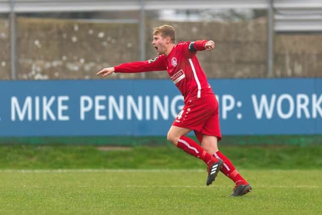 Hemel Town skipper Jordan Parkes netted the opener against Hungerford Town on Saturday. (File picture: Marc Keinch).