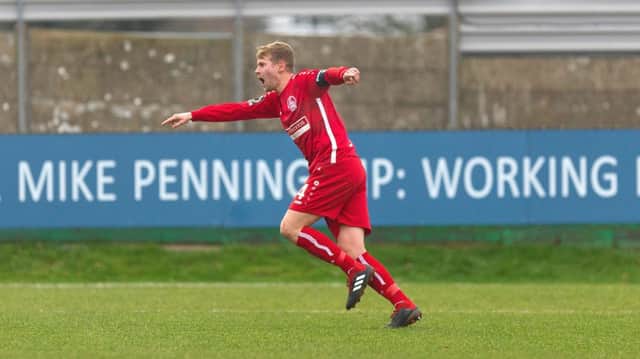 Hemel Town skipper Jordan Parkes netted the opener against Hungerford Town on Saturday. (File picture: Marc Keinch).