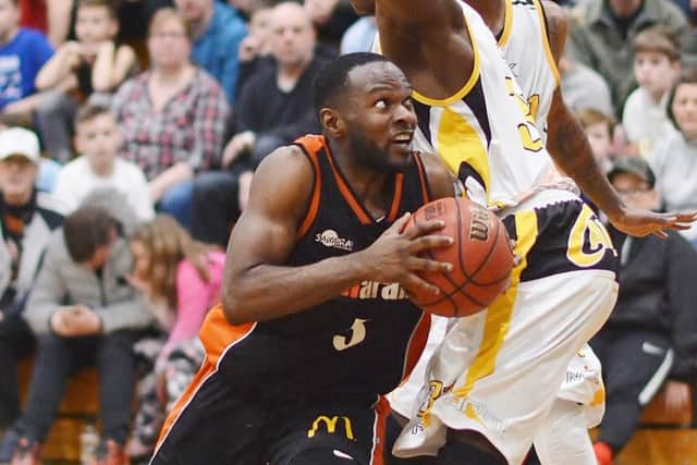 Hemel Storms dynamic guard Bode Adeluola finds a way through against Thames Valley Cavaliers on Saturday (Picture: Lin Titmuss).