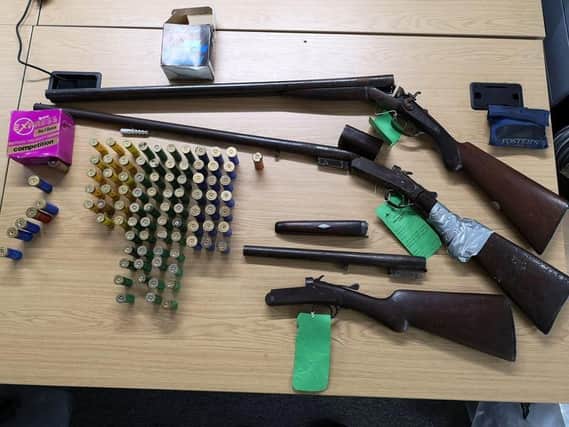 Illegal firearms found
