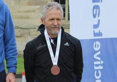 Richard Ruffell on the podium at Ashridge on Saturday.