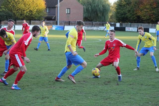 Berkos leading scorer Matt Bateman netted for the 44th time this term against Bromsgrove Sporting in the league season finale on Saturday. (File picture by Richard Solk).
