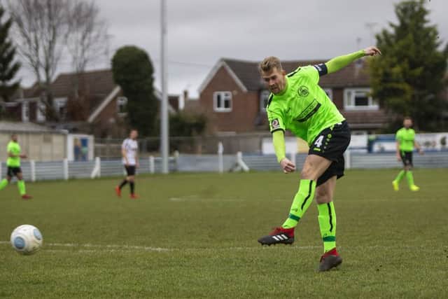 Hemel Town skipper Jordan Parkes was on target twice at Dulwich Hamlet on Saturday, netting his 10th and 11th goals of the season in all competitions. (File picture by Marc Keinch).