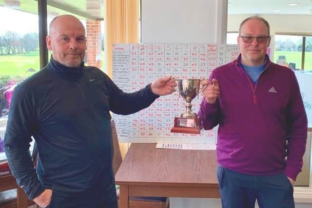 Little Hay GC Winter League winners Mick Whelan and Phil Jefferson.