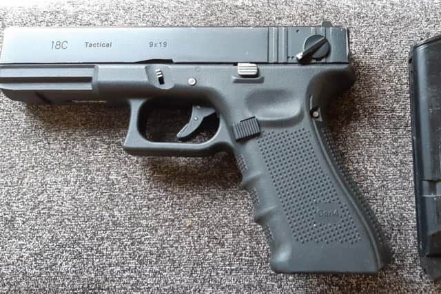 Imitation firearm recovered from the warrant