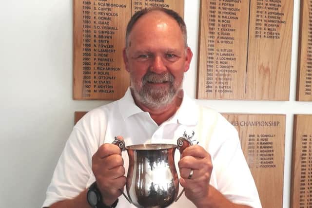Secretarys Cup winner Nick Mortimer, who won by a solo stroke over Mick Whelan at Little Hay Golf Club.