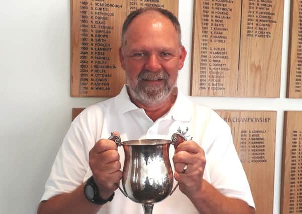 Secretarys Cup winner Nick Mortimer, who won by a solo stroke over Mick Whelan at Little Hay Golf Club.
