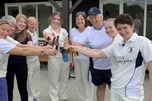 The Berkhamsted womens XI, who now top the Home Counties Womens Cricket League Super 8 group.