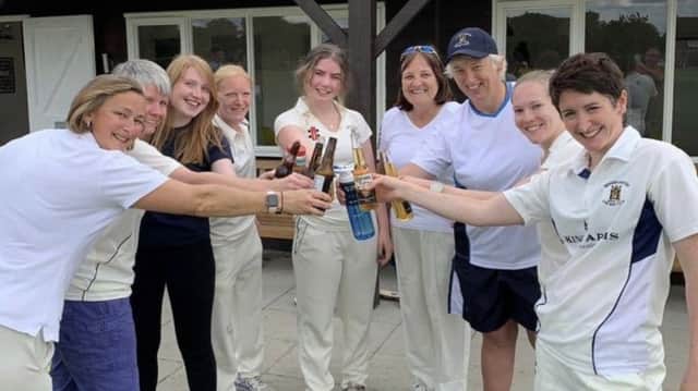 The Berkhamsted womens XI, who now top the Home Counties Womens Cricket League Super 8 group.