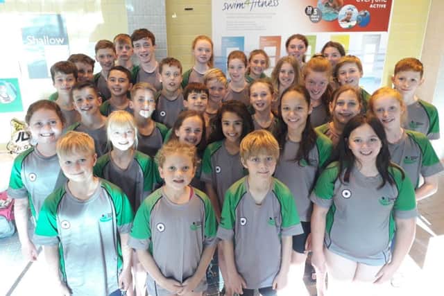 Berkhamsted Swimming Club's youngsters before the Peanuts League meet at Hemel at the weekend.