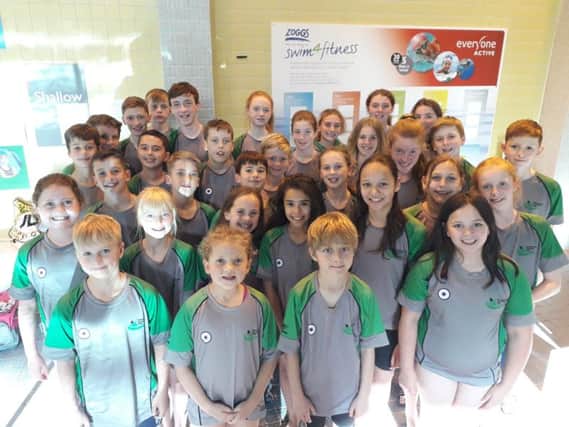 Berkhamsted Swimming Club's youngsters before the Peanuts League meet at Hemel at the weekend.