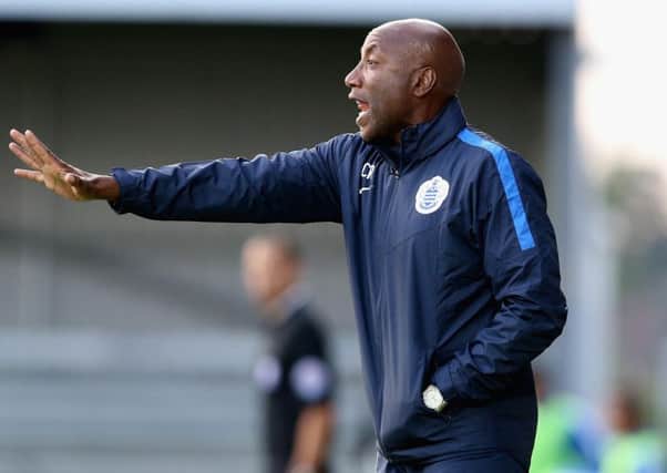 BARNET, ENGLAND - JULY 22:  Chris Ramsey, the QPR manager shouts instructions during the pre season friendly match between Queens Park Rangers and Dundee United at The Hive on July 22, 2015 in Barnet, England.  (Photo by David Rogers/Getty Images) PNL-191106-142708002