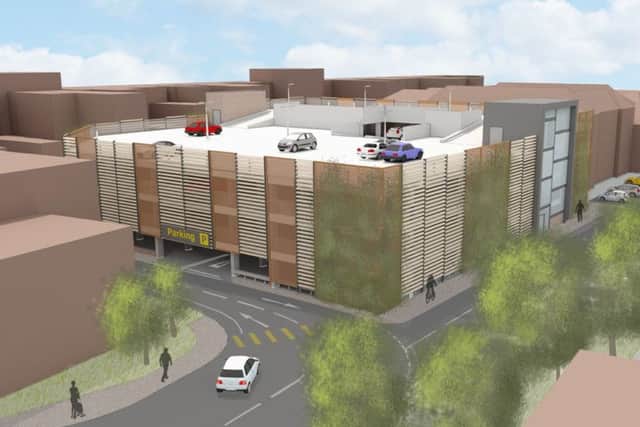 An artist's impression of the proposed multi-storey car park in Lower Kings Road, Berkhamsted PNL-150812-144942001