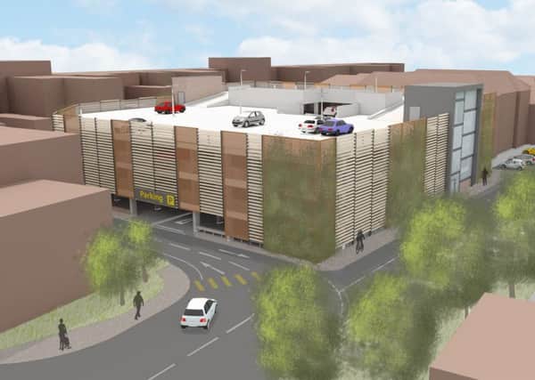 An artist's impression of the proposed multi-storey car park in Lower Kings Road, Berkhamsted PNL-150812-144942001