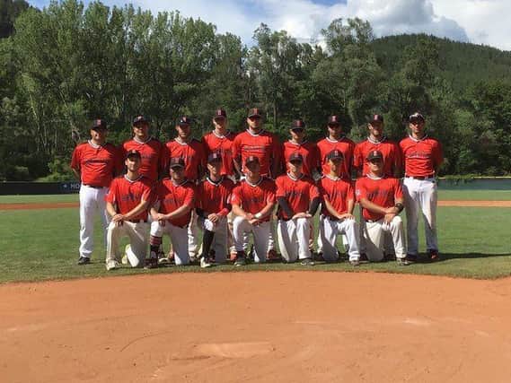 The Hemel Hempstead-based Herts Falcons side during their Federations Cup trip to Bulgaria last week.