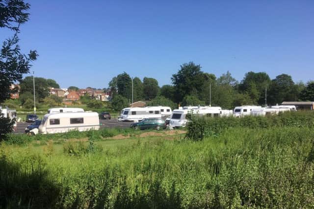 The illegal encampment in Queensway Car Park