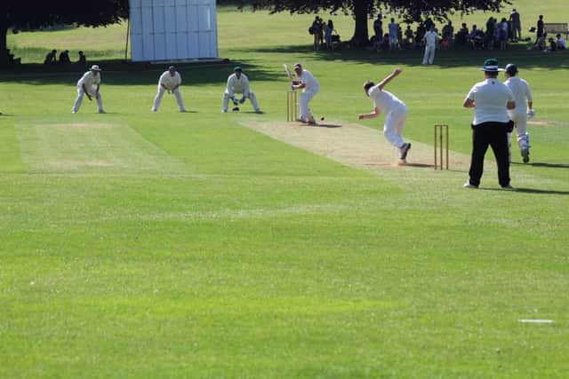 Boxmoors ever-watchful batter Aidan Pimm in action for the club against Watton-at-Stone earlier this season.
