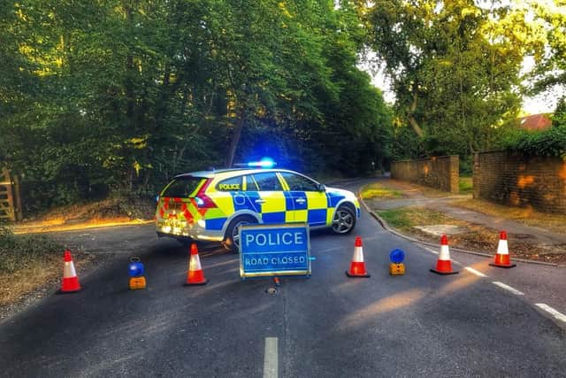 Police closed Bridge Road in Leavesden