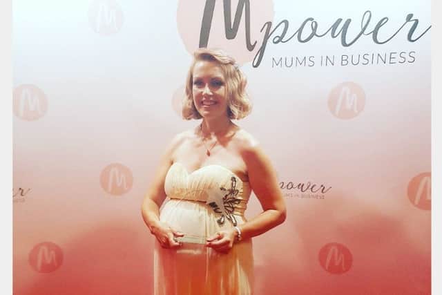 Colette Bruce with her award.