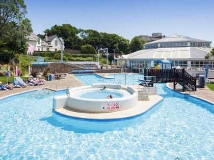 The hotel's pool facilities