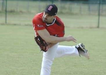 Herts Falcons pitcher Kyle Morrison.