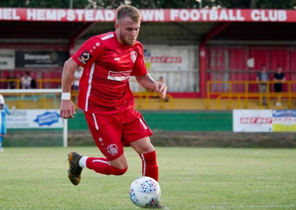 Hemel Hempstead Town's Liam Nash scored twice against Tonbridge for his fifth and sixth goals of the season. (File picture by Ben Fullylove).