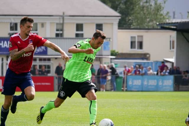 Hemel's Sam Ashford came off the bench during the Tudors' surprise 1-0 loss to Beaconsfield Town today. (File picture by Ben Fullylove).