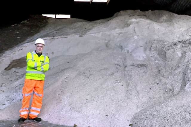 Resident and community groups can apply for up to 680kg of salt; the amount pictured is more than 680kg of salt