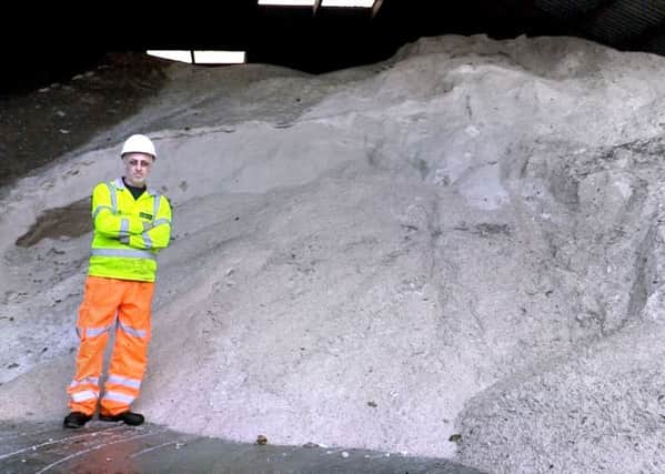 Resident and community groups can apply for up to 680kg of salt; the amount pictured is more than 680kg of salt