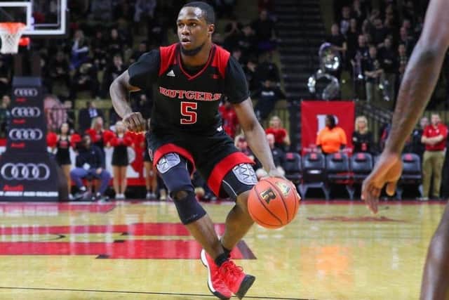 Mike Williams competing for New Jersey-based college team Rutgers.