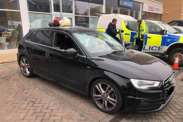 Police smashed Walter's car windows before detaining him