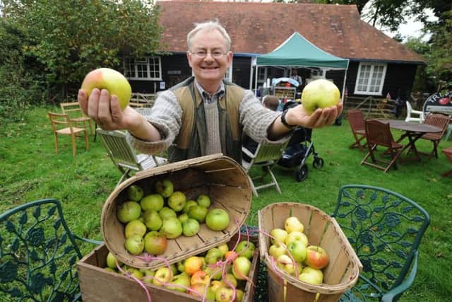 Tring Apple Fayre organiser Martin Hicks at his Jeacock's Orchard cottage