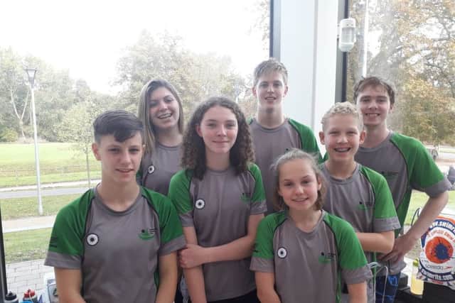 Berkhamsted SCs youngsters at the Harpenden Finis Legacy meet at the weekend.