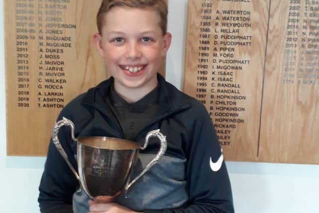 Thomas Ashton, the John Catchpole Trophy winner at Little Hay Golf Club.