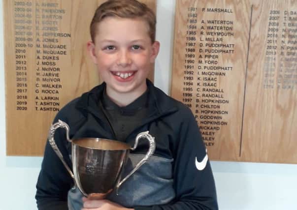 Thomas Ashton, the John Catchpole Trophy winner at Little Hay Golf Club.