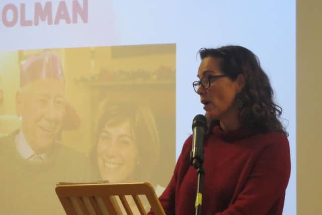 Fiona speaking at the annual general meeting